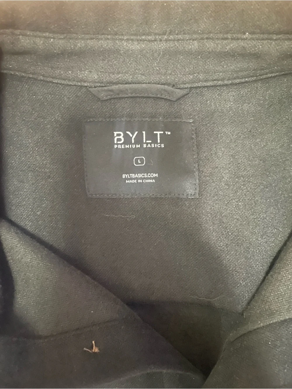 BYLT x Stryker Black Men's large overshirt Lightweight Button-Up Shirt Jacket